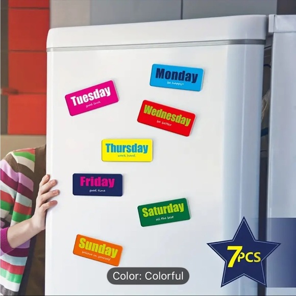Magnets Colorful Day of the Week Magnets - Picture 4 of 6